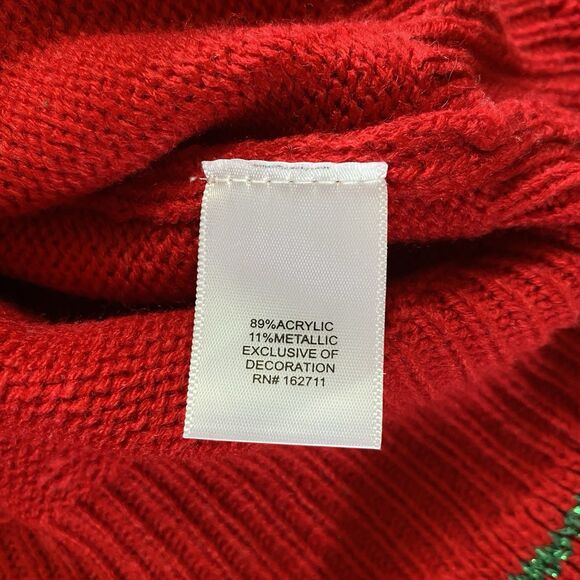 UGLY CHRISTMAS Sweater Vest M Pug Dog Embellished Sequin Metallic Knit Holiday - Picture 12 of 16